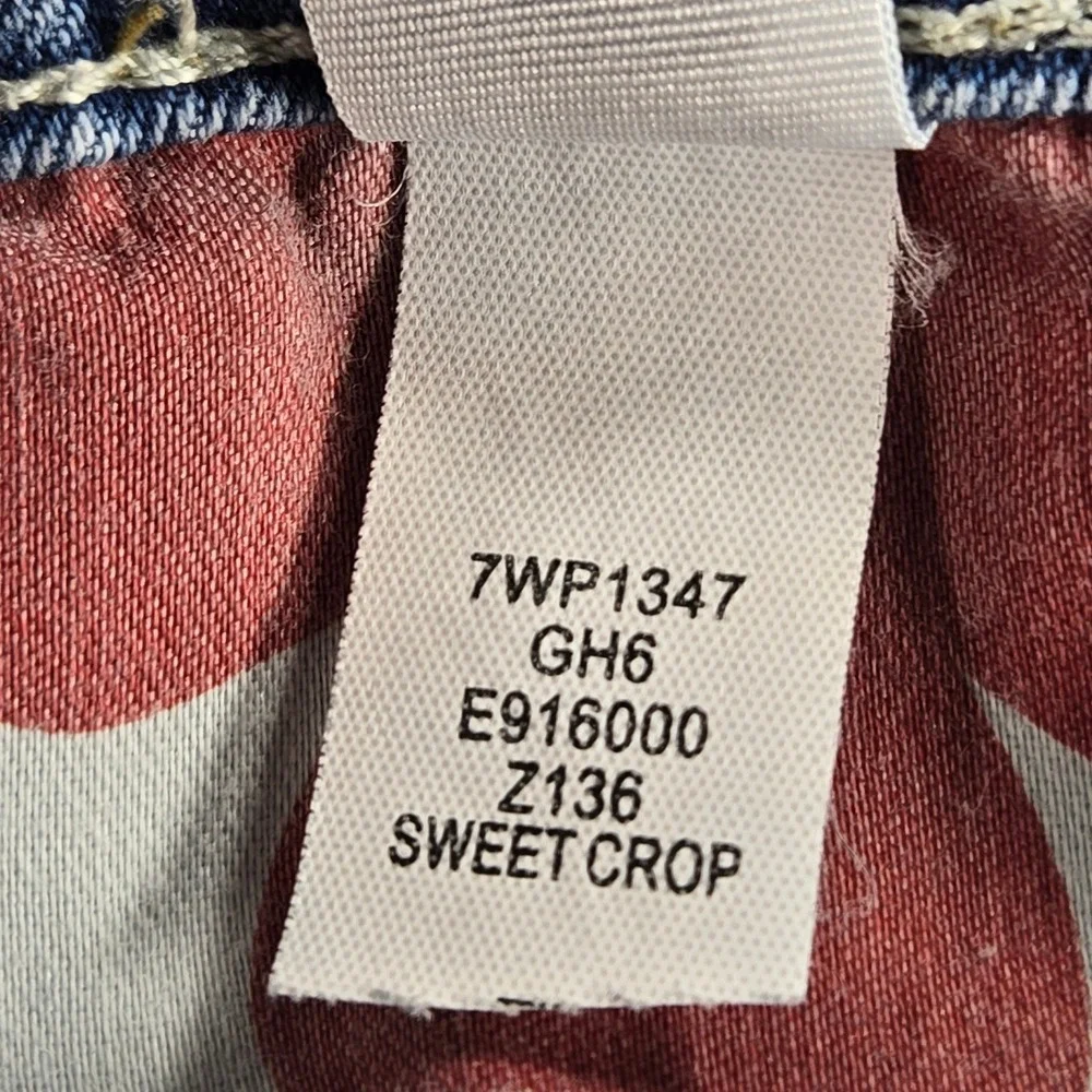 Lucky Brand Sweet Crop Jeans Women 10/30 Blue Denim Mid Rise Casual Chic Coastal